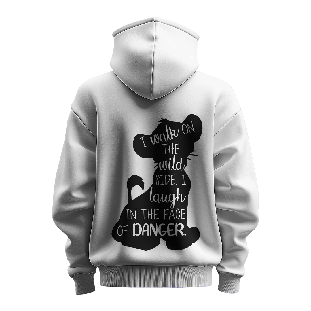 BULL CLOTHING Mens I Walk On The Wild Side | Premium 280 GSM Fleece Hoodie | 60% Cotton, 40% Polyester Blend for Ultimate Comfort and Style