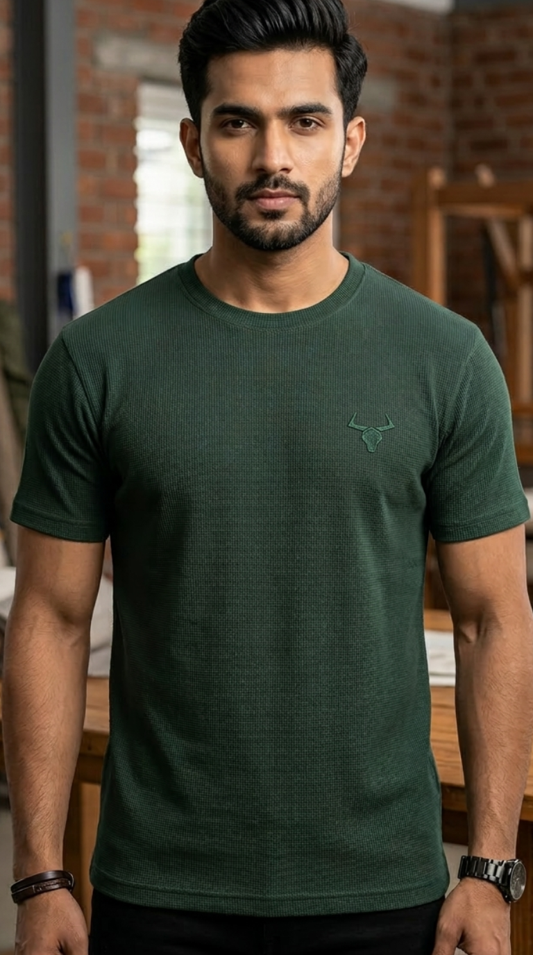 BULL CLOTHING Men's Round Neck T-Shirt | Half Sleeve Regular Fit Casual T-Shirt