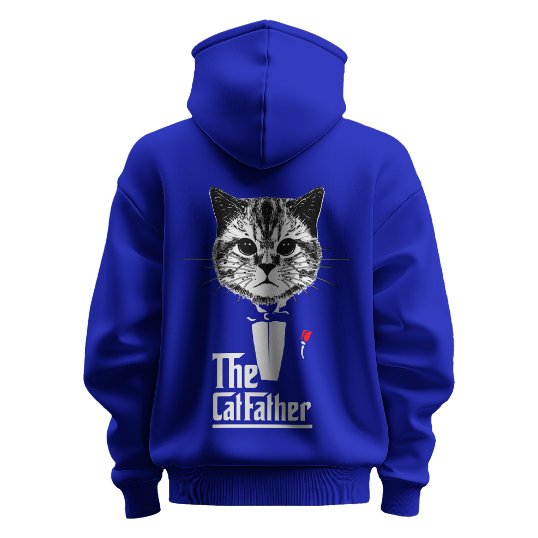 BULL CLOTHING "The CatFather" Graphic Design | 60% Cotton / 40% Polyester - 280 GSM Fleece for Ultimate Comfort and Durability